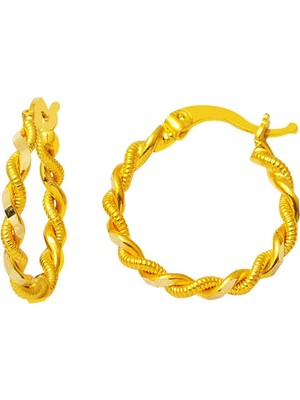 Harem Altın Burma Halka Küpe KP072