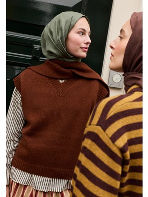 Fresh Scarfs Kaşmir Dokulu Şal Haki