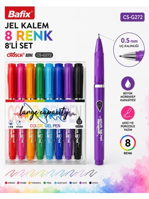 Bafix Chosch CS-G272 Jel Kalem 0.5 mm | 8 Renk 8’li Set