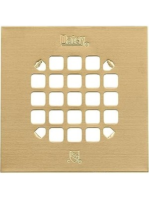 Oatey 42361 Evrensel 4-1/4 Kare Duş Fırçalanmış Altın Geçmeli Süzgeç