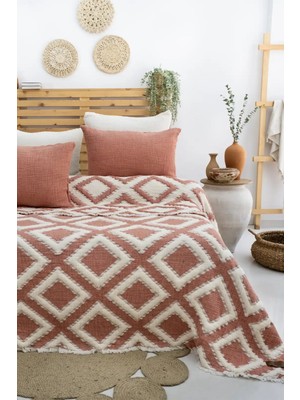 Valor Şaheser Home Collection  Müslin Yatak Örtüsü Seti Çift Kişilik Sonia Kiremit
