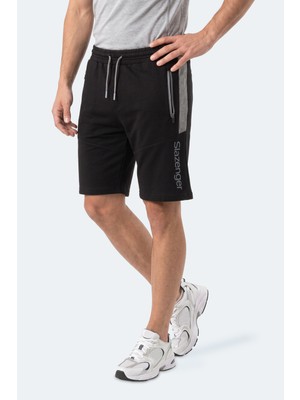 Slazenger Nıkon I Erkek Fermuar Cepli Siyah Şort