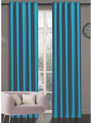 Goccia Home Halkalı Blackout Karartma Tek Kanat Fon Perde Indigo Mavi