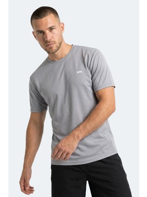 Slazenger Haunted I Erkek  Gümüş Tişört