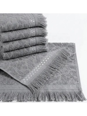 Botti Home %100 Pamuk Jakarlı 5’li Mutfak Havlusu Seti, Lavabo Kenarı Misafir El Havlusu 30 × 45 cm, Çeyizlik Küçük Boy 5 Parça El Havlusu