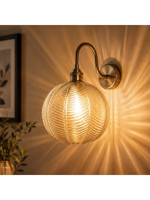 Bamyum Moplem Bal Cam Aplik Duvar Lambası Modern Otel Cafe Vintage Salon Yatak Odası Merdiven Retro
