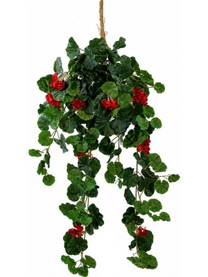 Dekorsende Yapay Sardunya Sarmaşık Sarkıt Kırmızı 105 cm