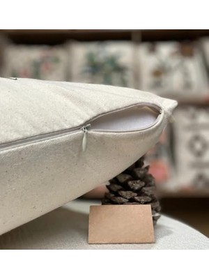 2 Adet 40X40 cm Punch Papatya Desenli Gizli Fermuarlı Kırlent Kılıfı Dekoratif Yastık Kılıfı Salon Oturma Odası Kırlent Seti