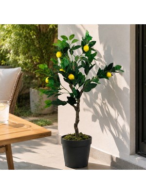 Dekorsende Yapay Limon Ağaç 7 Meyveli 100 cm