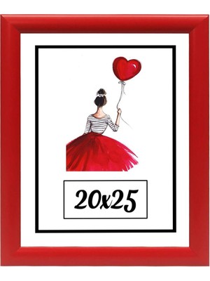 Hediyelik Çerçeve Dekorasyon Resim Çerçevesi 20X25 20X25-22-KIRMIZI