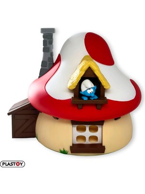 Şirinler Evi Kumbara Smurfs Mushroom Money Box