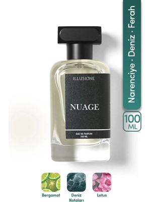 ILLUSIONE Nuage EDP Erkek Parfüm 100ml | Narenciye-Marin-Fresh | Deniz, Bergamot, Narenciye, Amber