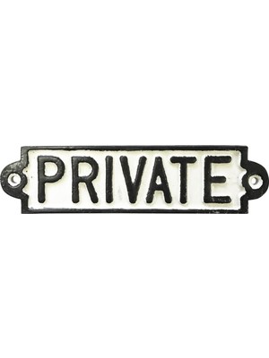 Kreatif Kraft 83516 'private' Cast Iron Sign