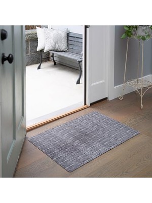 Sohome Ultra Ince Iç Mekan Kapı Paspası Mutfak Paspası, Düşük Profilli Lekeye Dayanıklı Kaymaz Tasarım, Makinede Yıkanabilir, 24" x 35", Gri