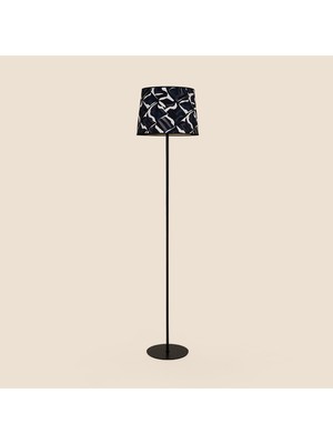 Evidea Lighting Metal Ayaklı Desenli Kumaş Başlık Lambader - Renkli - 150 cm