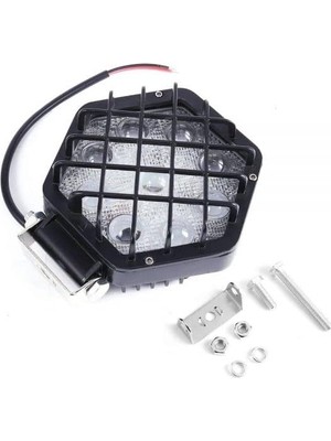 Zauss 48W Altıgen Kafesli Siyah 16 LED Off Road Tekne Çalışma Lambası