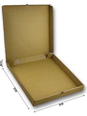 Baskısız Kraft Pizza Kutusu 30X30X3,5CM (Orta Boy) 50 Adet