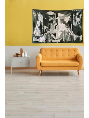 Pelangi Siyah Beyaz Picasso Leke Tutmaz Kadife Kumaş Duvar Örtüsü Duvar Halısı Tapestry YWLL39