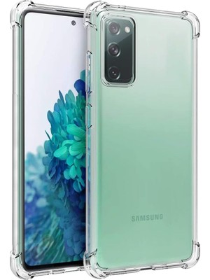Iletişim Galaxy S20 Fe ile Uyumlu Kapak Kamera Korumalı Süper Silikon Şeffaf Kılıf