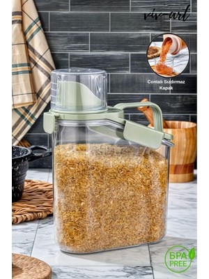 Vivart Özel Tasarım 1.8 L Kapaklı Sıvı Toz Deterjan Saklama Kabı Banyo Organizer Çok Amaçlı