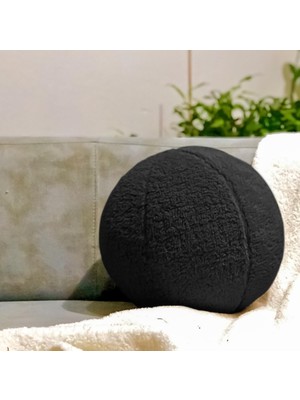 Nylife Teddy Büyük Boy Top Yuvarlak Yastık Füme