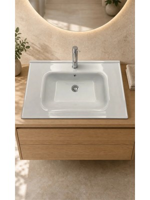 Kalyon S9002 Seramik Lavabo 800X470X160 Beyaz (1 ADET)