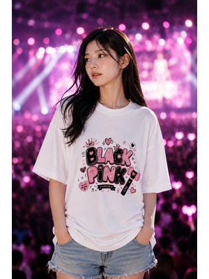 BarsDepo Blackpınk Baskılı Oversize Unisex Tişört