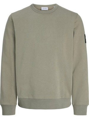 Jack & Jones Yeşil Erkek Yuvarlak Yaka Sweatshirt 12298440 Jjcleveland Sweat Crew Nec