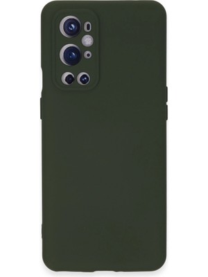 The Gencoo One Plus 9 Pro Kılıf Nano Içi Kadife Silikon - Koyu Yeşil