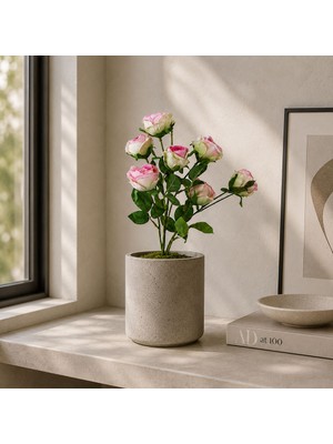 Dekorsende Yapay Çardak Gül Demet Pembe 50 cm