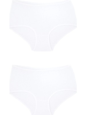 Organickid Ease Kadın Beyaz Yüksek Bel Slip Külot 2'li Set
