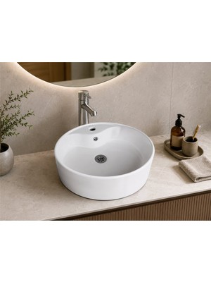 Kalyon S5005 Seramik Lavabo 400X400X150 Beyaz (1 ADET)