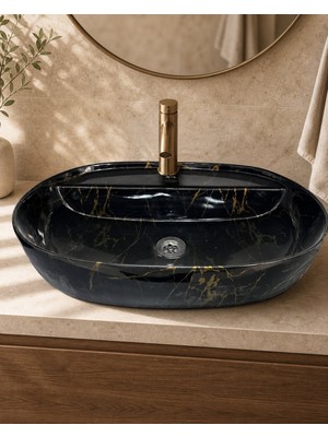 Kalyon S.5077-S1 Seramik Lavabo 610X415X135 Beyaz (1 ADET)