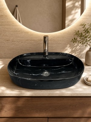 Kalyon S.5077-S2 Seramik Lavabo 610X415X135 Beyaz (1 ADET)