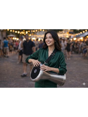 Darbuka Omuz Askısı, Siyah, Ayarlanabilir Askı Kayışı, Darbuka Taşıma Aparatı