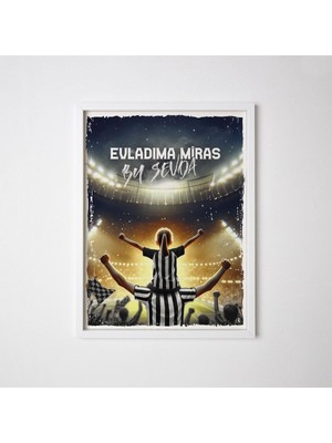 Siyah Beyaz Taraftarlara Özel Beyaz Çerçeve