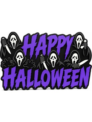 Yapı3D Happy Halloween Dekoratif Masa ve Duvar Süsü | Cadılar Bayramı Parti Dekoru |