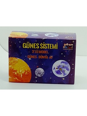 Güneş Sistemi 3 Lü Model Güneş Dünya Ay