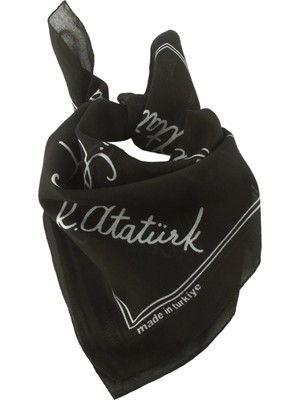 Eco Lounge Atatürk Imzalı Desenli Bandana 50*50