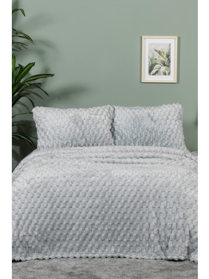 Elart Polen Battaniye Seti Çift Kişilik Wellsoft 3 Parça (230X250 Cm) Gri