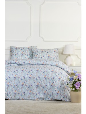Elart Floret Nevresim Takımı Çift Kişilik Lastikli Çarşaf (200x220 cm) Yeşil