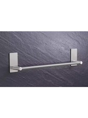 Havluluk Dik Rozetli 42CM Yapışkanlı Paslanmaz Çelik Krom Rengi