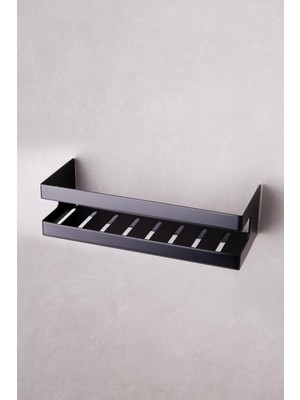 Duş Raf Sistemi Siyah Renk 98X100X250 mm