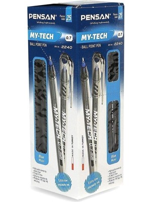 Pensan My-Tech 0.7 Kalem 25'li Paket Siyah