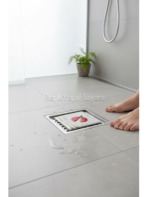 Renk Yapı Rüyası Cam Banyo Gideri Kapatıcısı, Dekoratif Süzgeç Kapağı, Cam Süzgeç Kapağı 10CMX10CM
