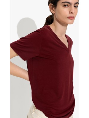 Parfois Kadın V Yaka T-Shirt