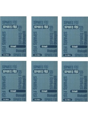 Sipariş Fişi Otokopili A5 Gürmat Otokopili Sipariş Fişi 14X20 6 Adet
