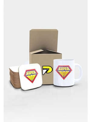 Dad Baba Tasarımlı Baskılı Kupa Bardak Seti Mug Babalar Günü Hediyesi Babaya Hediye