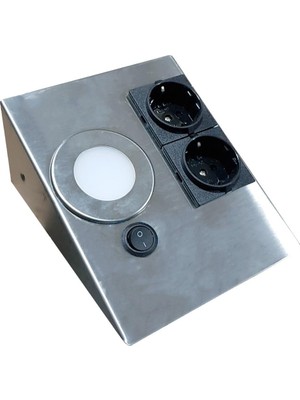 Cata CT-5109 1W Ledli Çift Prizli Tezgah Altı Spot Aydınlatma Beyaz Işık
