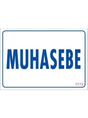 Aydogan's Dy Muhasebe Uyarı Levhası 17,5X25 KOD:1773